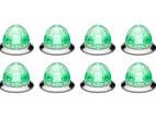 Mini Watermelon Hero LED Light - Green Light / Clear Lens, 8 Pack