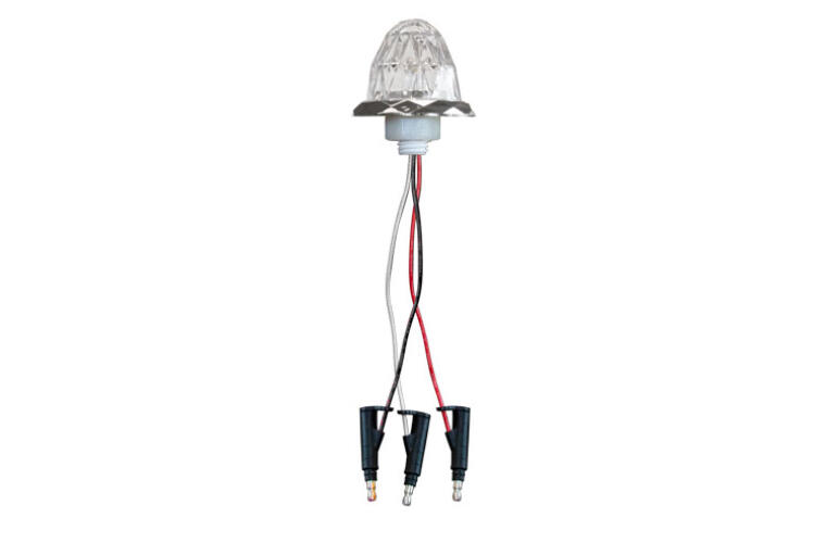 Mid-Size Jewel Watermelon Light with Clear Lens and Amber LEDs