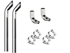 8 inch Diameter Cowboy Tip - 114 inch Long - Exhaust Kit for Freightliner