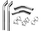 6 Inch Dia Cowboy Tip Exhaust Kit with 120 Inch Tall One Piece Top Pipe KW