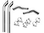 6 Inch Dia Cowboy Tip Exhaust Kit with 108 Inch Tall One Piece Top Pipe KW