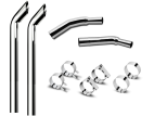 8 Inch Dia Cowboy Tip Exhaust Kit with 114 Inch Tall One Piece Top Pipe KW
