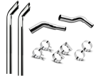 6 Inch Dia Cowboy Tip Exhaust Kit with 96 Inch Tall One Piece Top Pipe KW