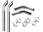 6 Inch Dia Cowboy Tip Exhaust Kit with 120 Inch Tall One Piece Top Pipe KW
