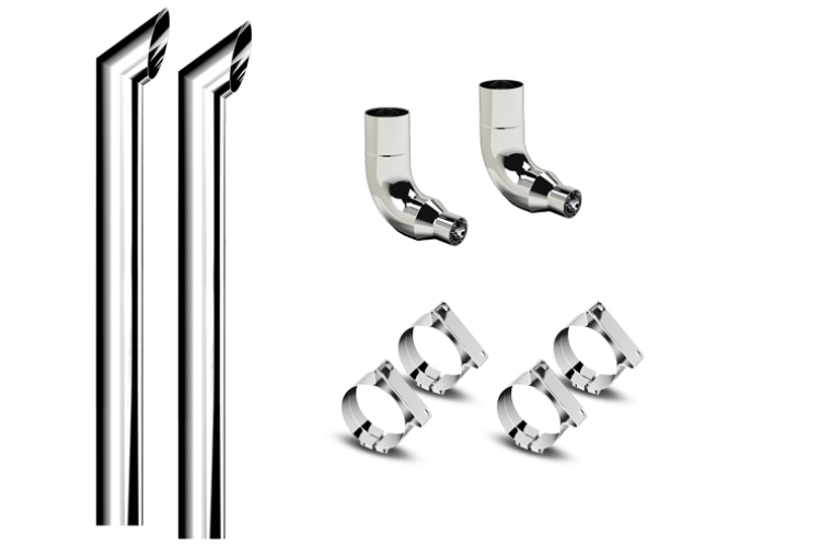 6 inch Diameter Desperado Tip - 120 inch Long - Exhaust Kit for Freightliner