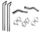 8 Inch Dia Desperado Tip Exhaust Kit with 120 Inch Tall One Piece Top Pipe KW