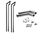 7 Inch Dia Desperado Tip Exhaust Kit with 108 Inch Tall One Piece Top Pipe PB
