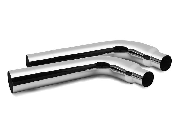 6 Inch Dia Slash Cut Tip Exhaust Kit with 114 Inch Tall One Piece Top Pipe PB