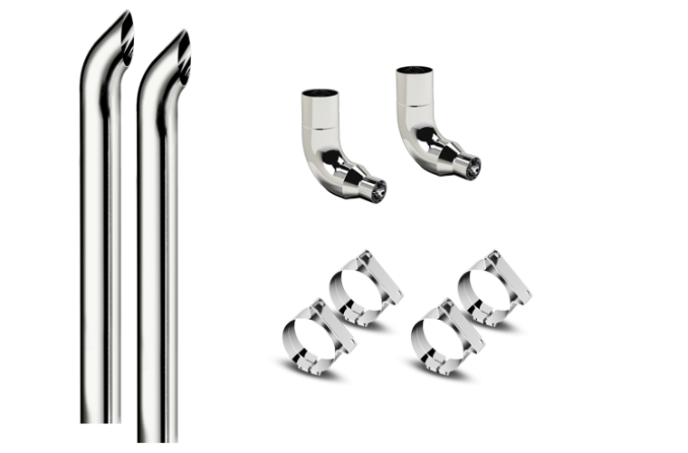 8 inch Diameter Hoosier Tip - 114 inch Long - Exhaust Kit for Freightliner