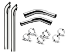 6 Inch Dia Hoosier Tip Exhaust Kit with 96 Inch Tall One Piece Top Pipe KW