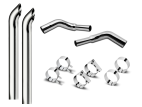6 Inch Dia Hoosier Tip Exhaust Kit with 114 Inch Tall One Piece Top Pipe KW