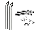 7 Inch Dia Hoosier Tip Exhaust Kit with 96 Inch Tall One Piece Top Pipe PB