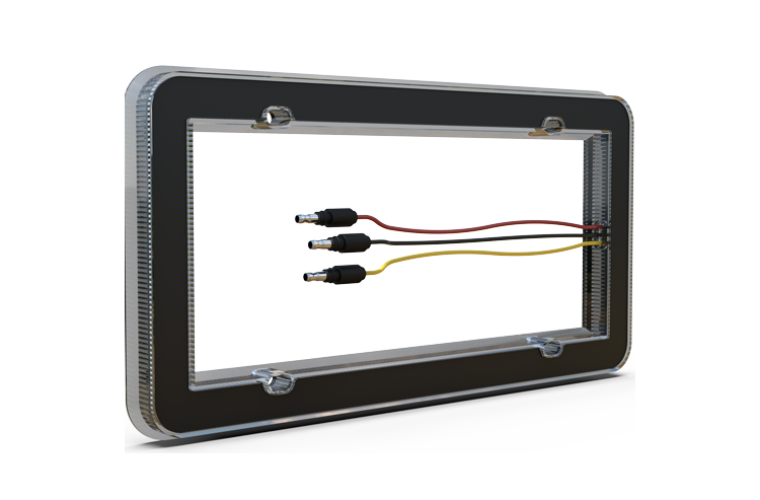Halo Glow Light for License Plates, green and white LEDs