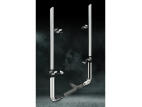 8 Inch Dia Slash Cut Tip Exhaust Kit with 96 Inch Tall One Piece Top Pipe PB