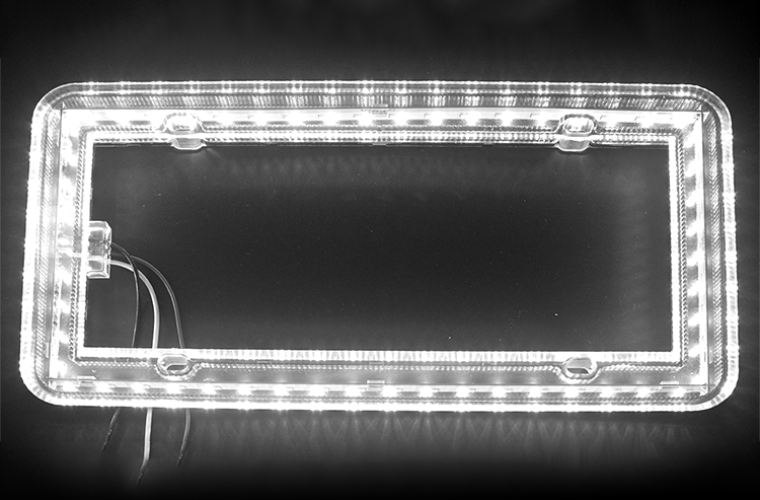 Halo Glow Light for License Plates, green and white LEDs