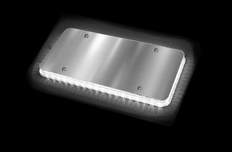 Halo Glow Light for License Plates, green and white LEDs