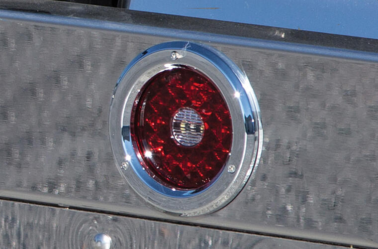 4" Round - Red LED Stop, Turn, Tail Signals with Clear Integrated Backup