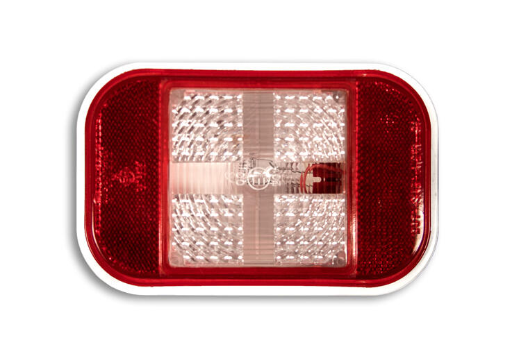 Rectangle - Incandescent Red / Clear (Stop, Turn, Tail Signals, and Backup)