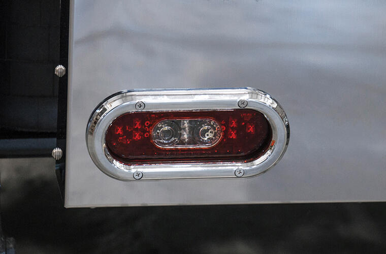 Oval - Red LED Stop, Turn, Tail Signals with Clear Integrated Backup