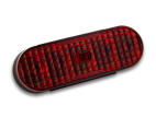Oval - Red LED Light / Red Lens (Stop, Turn and Tail Signals)