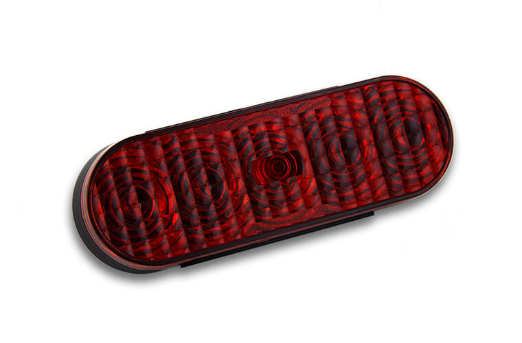 Oval - Red LED Light / Red Lens (Stop, Turn and Tail Signals)