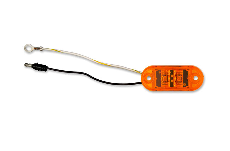Challenger - Amber LED Light / Amber Lens with (2) 180 Bullet Plug and Ring