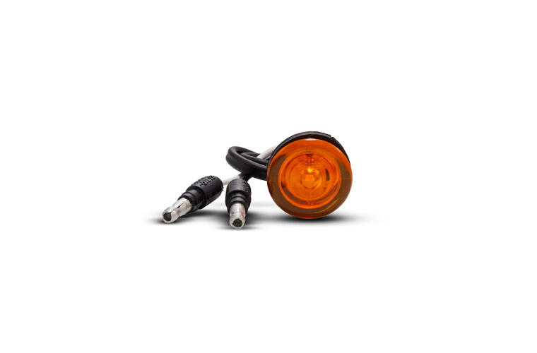 Bulls-Eye - Amber LED Light / Amber Lens with (2) 180 Bullet Plugs