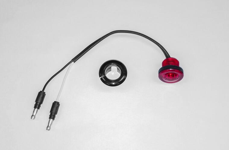Bulls-Eye - Red LED Light / Red Lens with (2) 180 Bullet Plugs