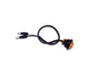 3/4" Button Light - Amber LED Light / Amber Lens and (2) 180 Bullet Plugs