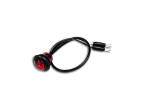 3/4" Button Light - Red LED Light / Red Lens and (2) 180 Bullet Plugs