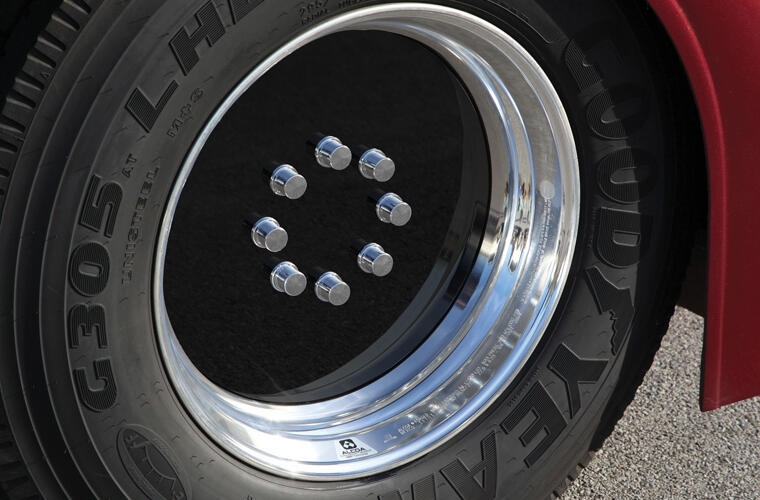 24.5" Disk Style Gloss Black Powder Coated Drive Axle Hubcover