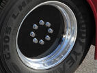22.5" Disk Style Gloss Black Powder Coated Drive Axle Hubcover