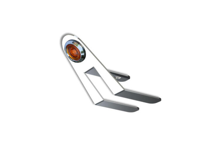 Nova Underglow Light Bracket with 1 Bulls-Eye amber LED light w/ amber Lens.