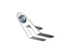 Nova Underglow Light Bracket w/ one Bulls-Eye amber LED light with a clear lens.