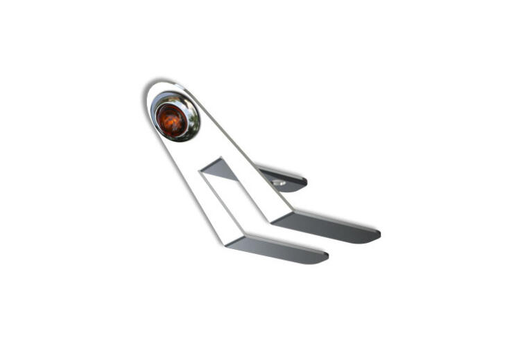 Nova Underglow Light Brkt w/ one 3/4 Inch button amber LED light w/ amber lens.