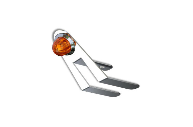 Nova Underglow Light Brkt w/ one Mini Watermelon amber LED light w/ amber lens.