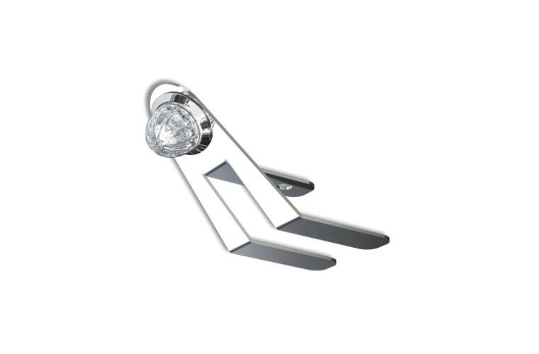 Nova Underglow Light Brkt w/ one Mini Watermelon amber LED light w/ clear lens.