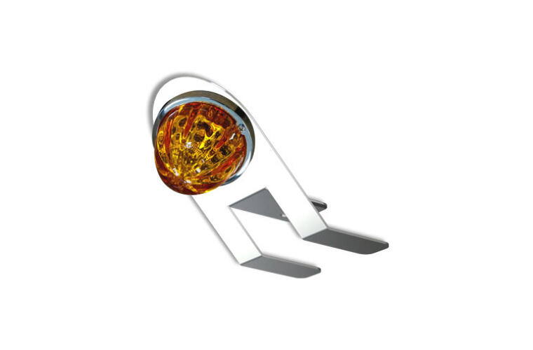 Nova Underglow Light Bracket with one Amber / Amber Watermelon LED.