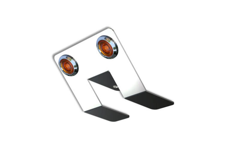 Nova Underglow Light Bracket with two Amber / Amber Bulls-Eye lights.