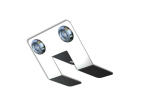 Nova Underglow Light Bracket w/ two Bulls-Eye amber LED light with a clear lens.