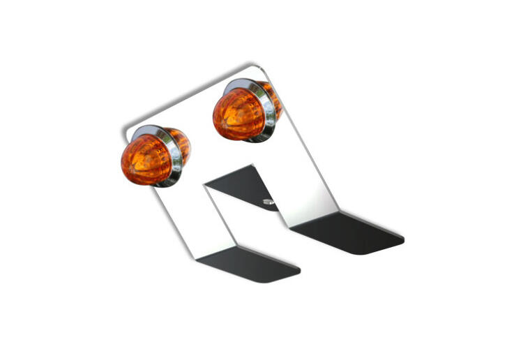 Nova Underglow Light Brkt w/ two Mini Watermelon amber LED light w/ amber lens.