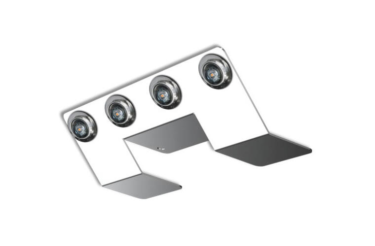 Nova Underglow Light Brkt w/ four 3/4 Inch button amber LED light w/ clear lens.
