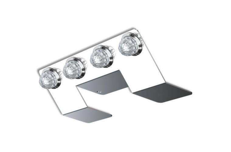 Nova Underglow Light Brkt w/ four Mini Watermelon amber LED light w/ clear lens.
