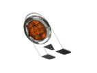 Nova Underglow Light Bracket with one Amber / Amber 4 inch round LED.