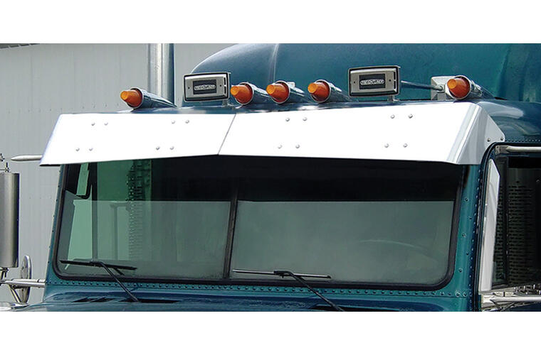 Regular Drop Bow-Tie Visor for Classic Flat Top with Door Mounted Mirrors