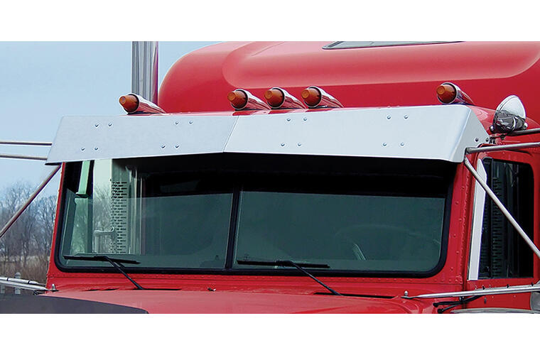 Regular Drop Bow-Tie Visor for Classic Flat Top with Cab Mounted Mirrors