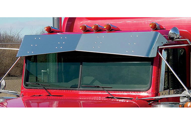 Un-Tie Visor for Classic Flat Top with Cab Mounted Mirrors