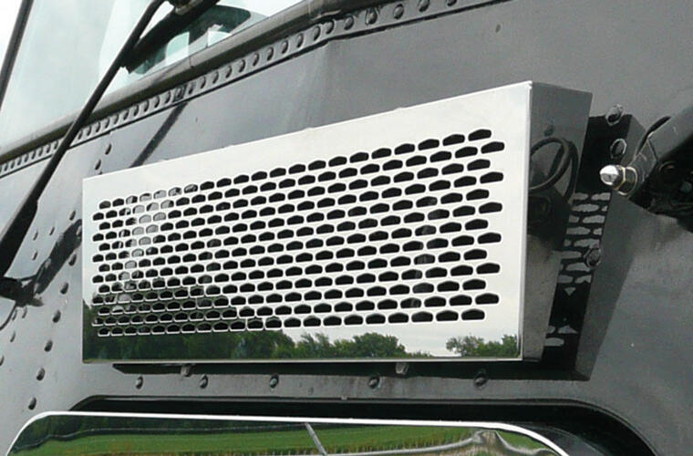 Hinged Upper Grille with Freightliner Logo Holes