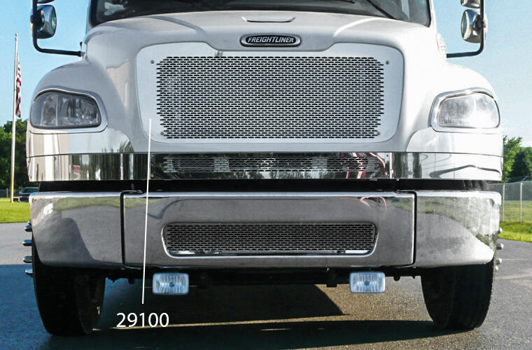 Punched Grille with Freightliner Logo Holes