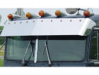 13 inch Blind Mount Drop Visor with 10 Amber/Amber Bulls-Eye LEDs